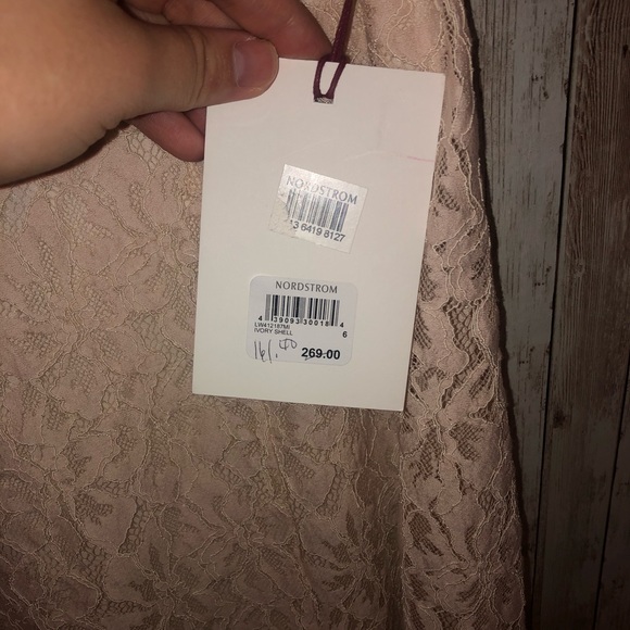 Lewit blush pink laced midi lace skirt - Picture 6 of 11